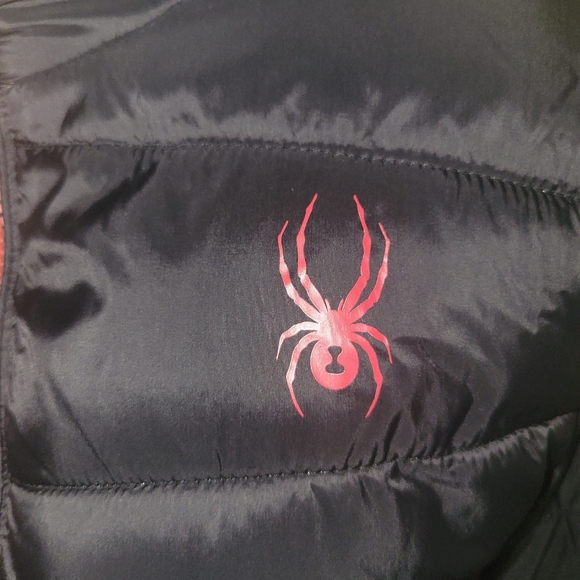 Firm! Spyder Kids Black and Red Hooded Jacket - Picture 2 of 11